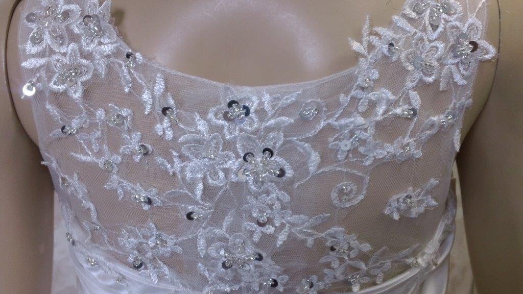 illusion neckline dress